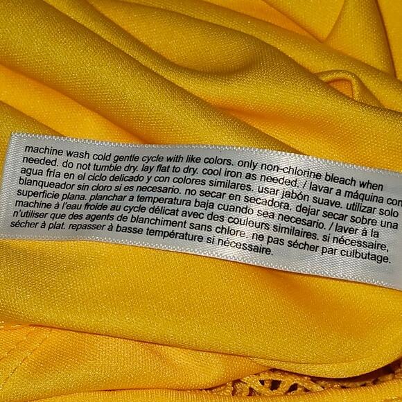 Eloquii Yellow Cutout Crochet Sleeveless Resort Midi Boho Dress Plus Size 26 - Picture 8 of 8